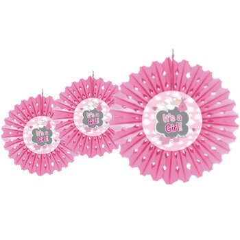1 waaier ooievaar roze