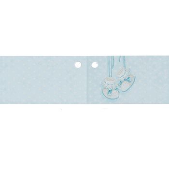 10x kaartje babyschoentjes veter blauw
