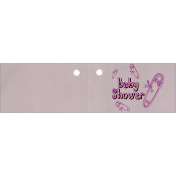 10x kaartje babyshower speld roze