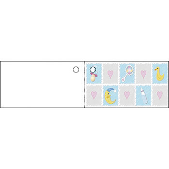 10x kaartje maan /eend/speen blauw