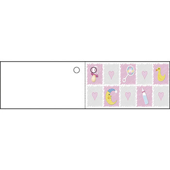 10x kaartje maan/eend/speen/roze