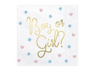 20 servetten boy or girl goudopdrul