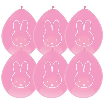 6x roze ballonnen Nijntje