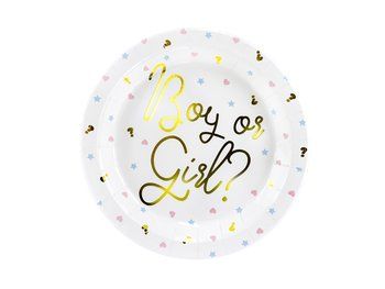 6x bord karton boy or girl gouddruk