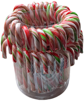 72 candy canes rood wit groen