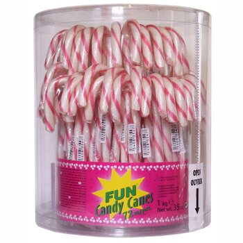 72 candy canes roze in silo