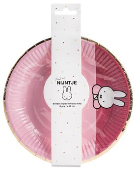 8 bordjes nijntje roze
