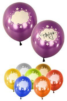 8x ballon metallic met tekstwolk