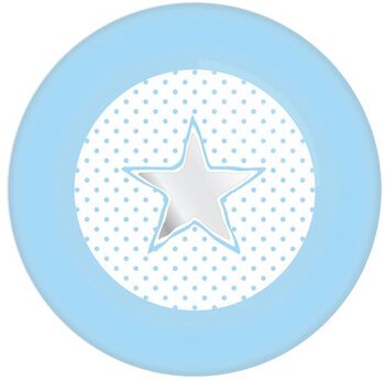 8x Bordje Babyshower-geboorte blauw 18cm