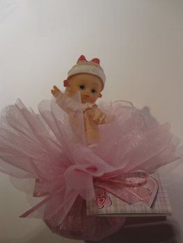 roze baby staand tule