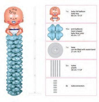 babyboy of babygirl ballonnenstandaard