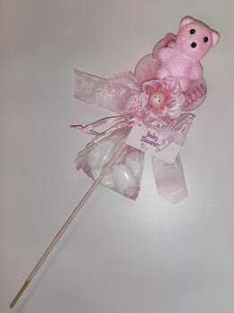 Beertje met organza zakje