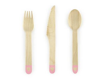 besteksetje hout roze