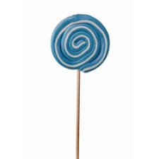 blauwe spiraallolly 9cm