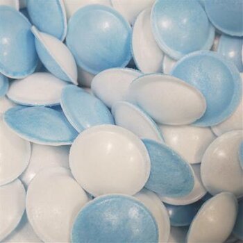 25 blauwe zure hosties (ufo)