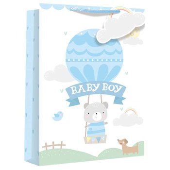cadeautas luchtballon roze of blauw