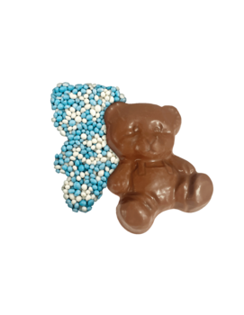 9x chocolade babybeertjes blauw