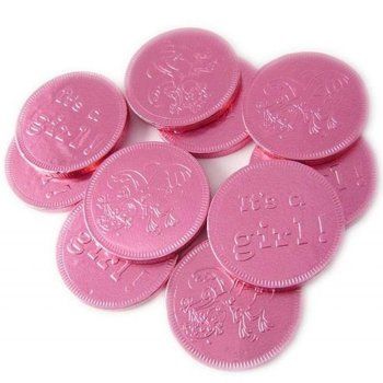 20 Chocolade muntjes meisje