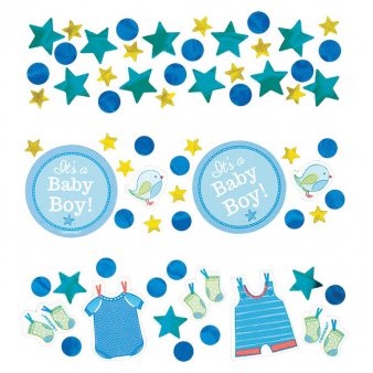 confetti kleertjes blauw