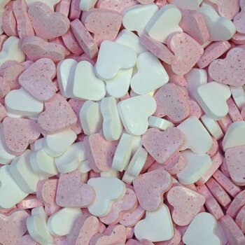 dextrose hartjes roze/wit