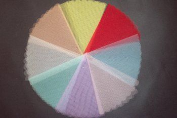 10 stuks effen tule 23cm
