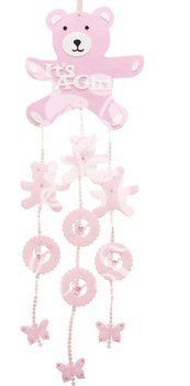 hangdecoratie roze Beer