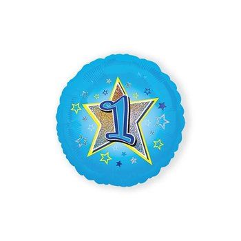 folieballon 1 jaar ster of bloem