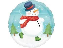 folieballon sneeuwpop kleur