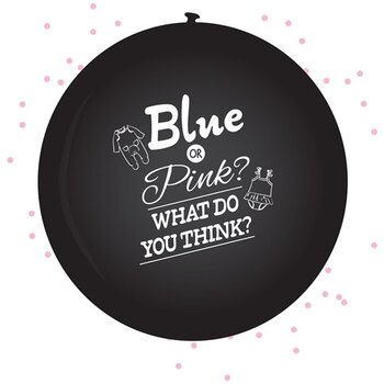 gender reveal ballon 60cm blauwe vulling