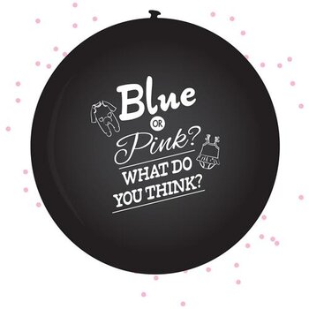 gender reveal ballon 60cm roze vulling