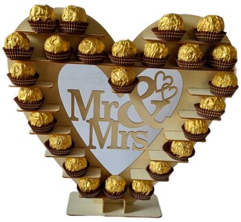 Hart met 25 Ferrero Rocher pralines