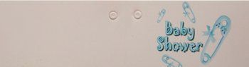 10x kaartje babyshower speld blauw