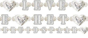 letterslinger leve het bruidspaar