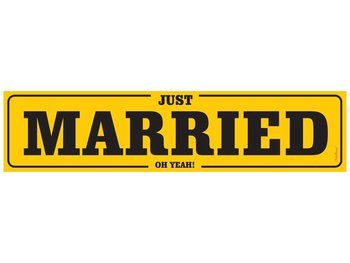 nummerbord just merried geel