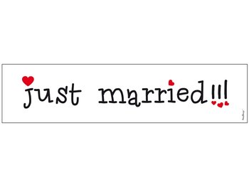 nummerbord just merried hartjes