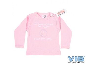 roze T -shirt als papa en mama nee zeggen