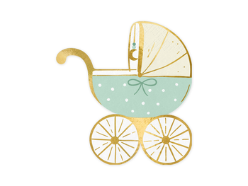 servetten kinderwagen blauw