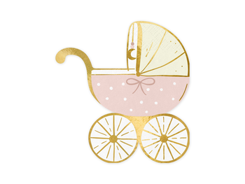servetten kinderwagen roze