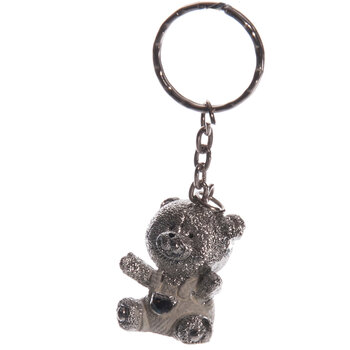 sleutelhanger beertje zilverkleur