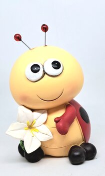 spaarpot lieveheersbeestje bloem