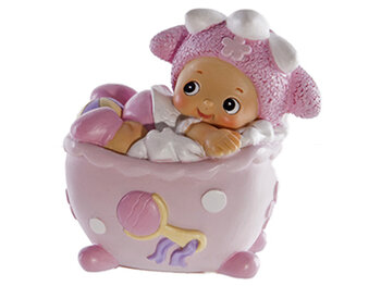 spaarpotje baby in badje roze