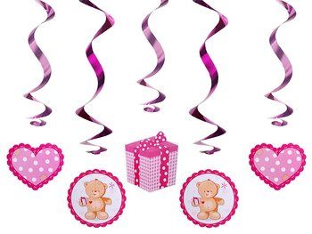 swirl beren roze of blauw 5 stuks